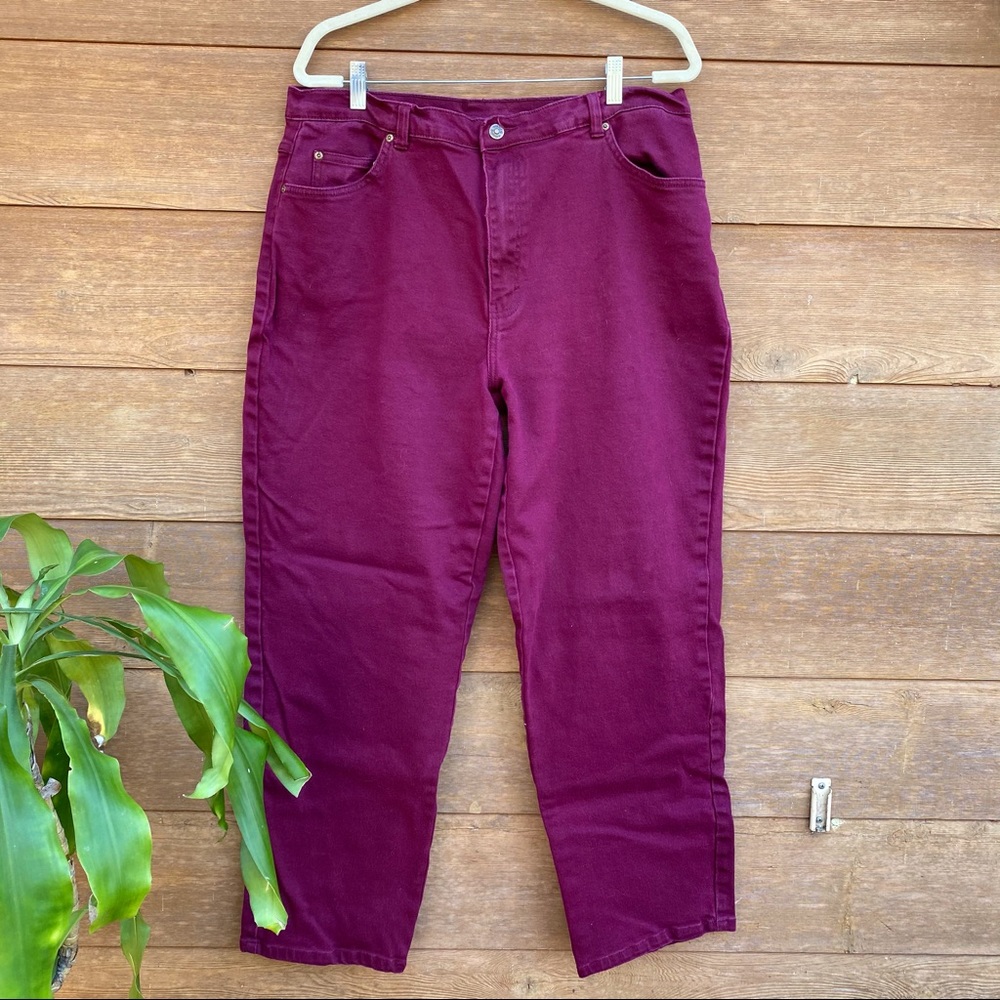 Burgandy Style & Co Straight Leg Jeans